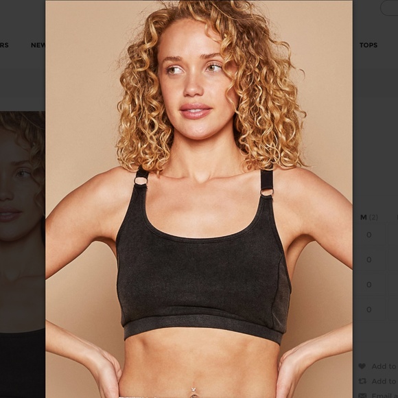 POL “ Tina “ POL Ribbed Tank Top Bralette - Picture 1 of 4